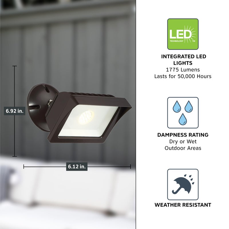 Designers Fountain FL2016N40-48 Integrated Led Adjustable Single-Head Bronze Outdoor Flood Light, 1775 lm, 4000K - Image 4